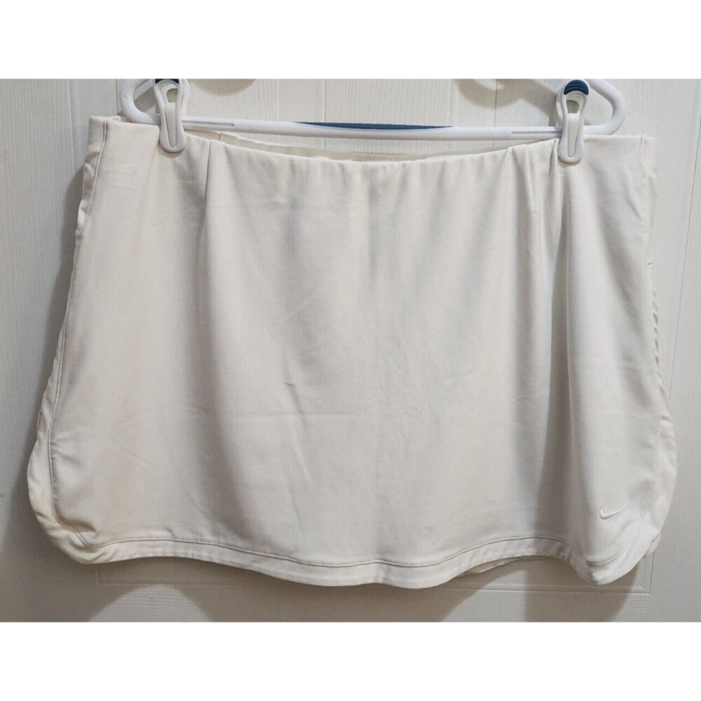 Nike Women's Pull On Athletic Stretch Skort Solid White Golf Tennis Plus Sz XXL